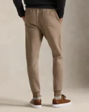 Pantalon de jogging jersey double – Brun chiné