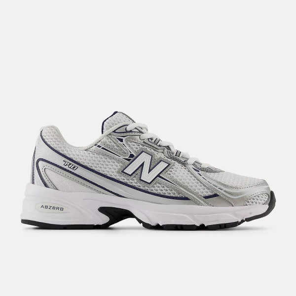 740 chaussures NB Navy avec White et Shadow Grey – Image 2