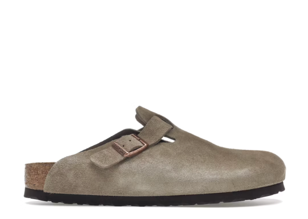 Birkenstock Boston Soft Footbed Suede Taupe